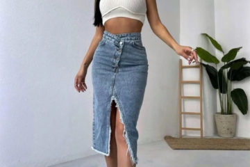 джинсовая юбка миди